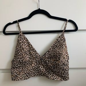 zara cheeta print tank top